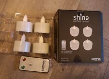 Sompex Shine Teelichter 4er Set mit Fernbedienung 