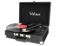 Plattenspieler USB schwarz Koffer C210 3-Gang-Plattenspieler Bluetooth