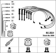 9890 NGK Ignition Lead Set for