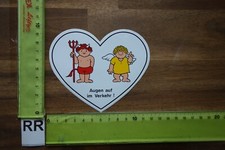 Alter Aufkleber Verkehrssicherheit Verkehrswacht Spruch AUGEN AUF im VERKEHR