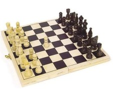 Schachspiel Holz Klappbrett
