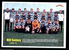 MSV Duisburg Mannschaftskarte