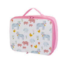 Personalisierte rosa Bauernhoftiere Brotdose - Schwein Kuh Schaf Huhn persönliches Geschenk