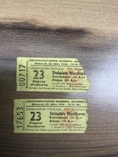 2 x Ticket Eintrittskarten HSV Hamburger SV - Olympique Lyon Europapokal 1968