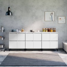 Sideboards Schrank Aufbewahrungsschrank Highboard 3-teilig Küchenaufbewahrung
