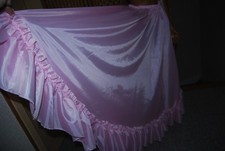 XXL TRAUM Taftrock Glanzrock Nylon Rock rosa Rüschen Lolita Umhang Prinzessin