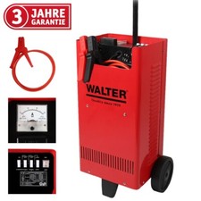 WALTER KFZ Batterieladegerät mit Starthilfe 12V / 24V, Schnellladung, 4 Lademodi