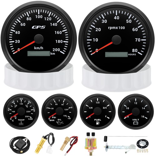 Gauge set 110mm schwarz gps - gauge,