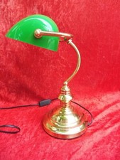 Schöne Tischlampen , Bankerlampe , Schreibtischlampe.. ,Messing mit Glasschirm 