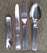 NVA Essbesteck Feldbesteck 4 teilig gest.1965 Feldlager Soldat Grenze  Armee DDR