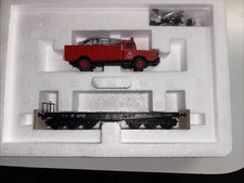 Märklin H0 48671 Schwerlast Flachwagen mit Bergekran LKW Büsing  OVP