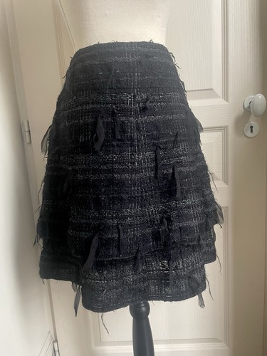 Chanel tweedrock schwarz - schwarz, gr.40