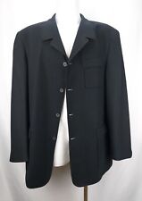 Theo Wormland Herren Kurzmantel Knopfleiste 100 % Schurwolle Gr. 110 Schwarz