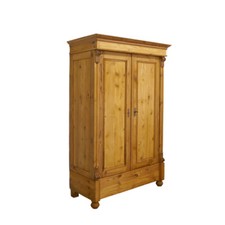 Kleiderschrank Dielenschrank antik Gründerzeit Weichholz 2-türig B:119cm -11684-