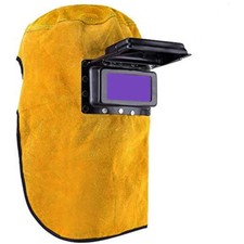 Schweißmaske Leder Automatik Schutz Helm Schweißschirm Schweißschild Haube