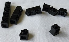 15 x Lego 4070 Baustein, Konverter hoch 1x1 mit Clip in schwarz