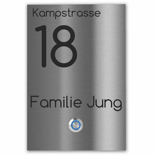 Edelstahl türklingel tokio - edelstahl,