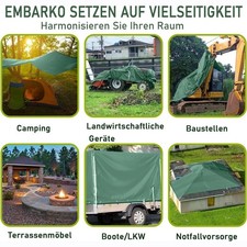 NEU Abdeckplane Plane mit Ösen Holzplane Gewebeplane Schutzplane Gartenmöbel DHL