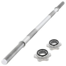 MAXXIVA Hantelstange 180 cm silber Langhantel Sternverschluss Gewichtsstange