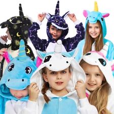 Onesie Kigurumi Pyjama Kinder Karneval Einhorn Jumpsuit Kostüm Warm 95-145 cm