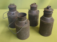 Antikes Blechspielzeug Eisenbahn Gartenbahn Zubehör Milchkannen 13 cm