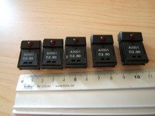 5x Druck-Taster groß mit roter LED Beleuchtung eckig Schließer Modellbau