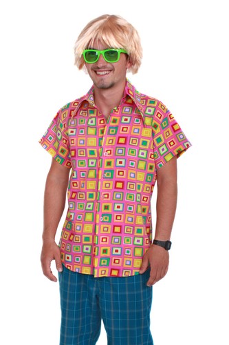 Retro vintage hippie hemd - retro, pink
