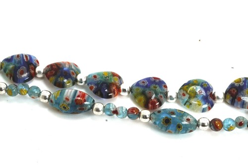Sterling silber millefiori - silber,