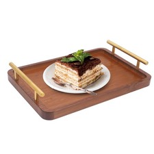 Holztablett mit Griffen