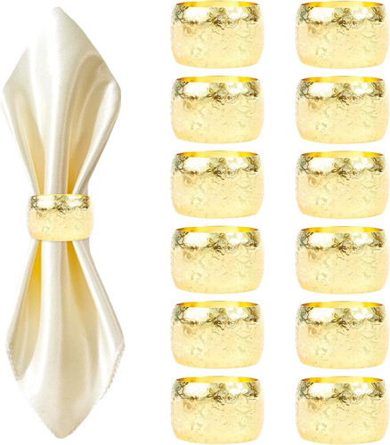 Serviettenringe gold stück - serviettenringe, gold,12