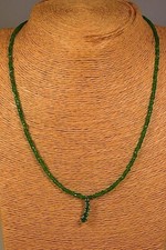 Chromdiopsid Kette + Anhänger 925er Design Collier Schmuck Halskette Heilstein