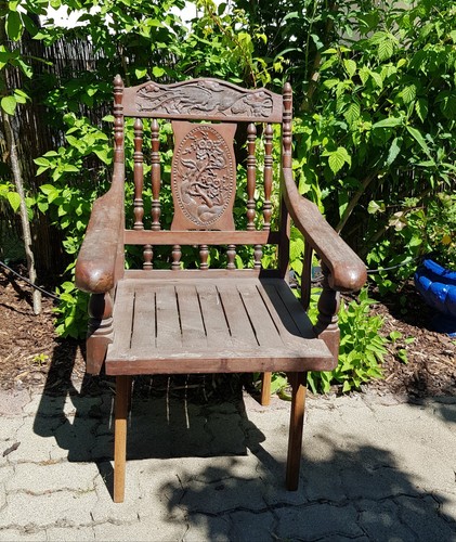 Rustikaler gartenstuhl - rustikaler,