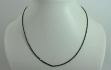 facettierte schwarz Diamanten Kette