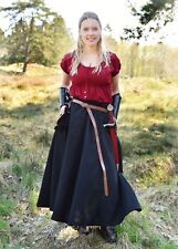 Mittelalterlicher Rock, weit ausgestellt, schwarz