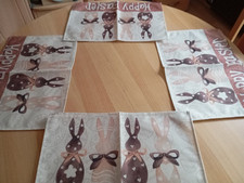 Platzdeckchen Set 4 St. Tischset Deckchen Tischdeko Ostern 44 x 30 cm Neuwertig 