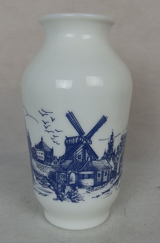 Vase höhe weiss blau - cm,