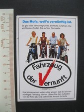 Das Mofa Fahrzeug der Vernunft Sticker Aufkleber Reklame Werbung
