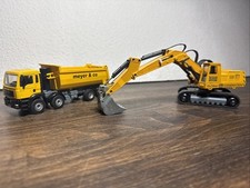Siku 3524 MAN Halfpipe-Muldenkipper Meyer & Co + 3510  Großbagger 1:55 TOP !!!