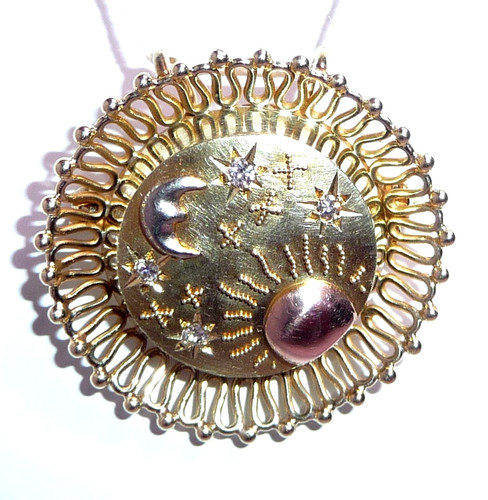 Anhänger brosche 585 - 585, gold