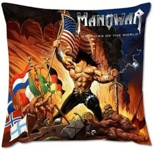 Kissen Manowar "Warriors Of The World", 45x45 cm, Heavy Metal Weihnachtsgeschenk