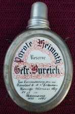 Königs Ulanen Porzellan Reservistenflasche Regiment No.13 Hannover 1892 - 1895