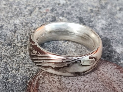 Mokume gane ring trauring - mokume,