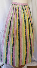 H707 - Dirndlschürze -  Rosa / Gelb / Grün - sehr schön - Breite ca.  35cm