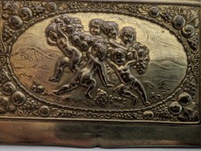 Messingdose Mauxion Schokolade ca. 1920er jahre