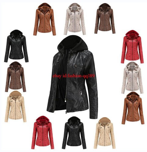 Damen kapuze leder - kapuze, jacke
