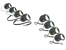 Flexi black design - black, leine