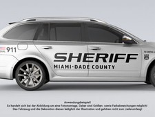 1 x Autoaufkleber Set SHERIFF US Cop Sticker Shocker Car Decal Folie beidseitig