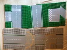9 Lego Strassenplatten 32x32cm grün und grau