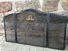 Aus Nachlass antiker Funkenschutz Feuerschutz Ofen Kamin Schirm Jugendstil 