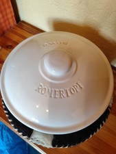 Römertopf Brotkorb mit Deckel, weiß, sehr gut erhalten